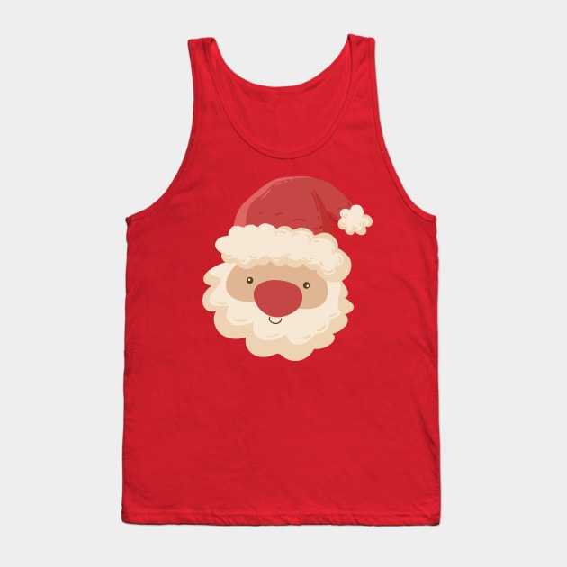 Santa Claus Face Tank Top by Vanilla Susu